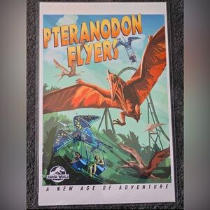 Universal Studios Jurassic World Pteranodon Flyers Poster